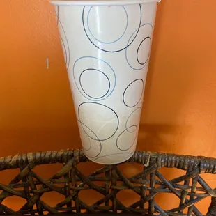 This cup should mot be used for ice cream, I brought a quart &amp; it's half melted need to use styrofoam cups.