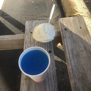 Blue Raspberry Slushie And Custard