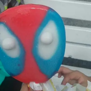 Popsicle shaped like spiderman
