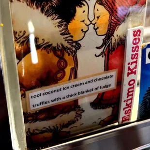 a close up of a sign on a refrigerator