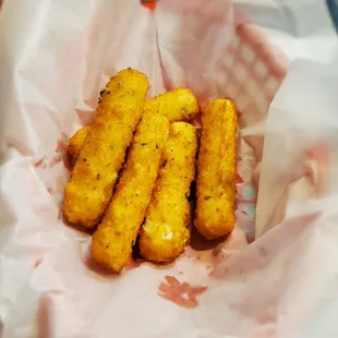 Mozzarella sticks.  We ate one before I took the picture.