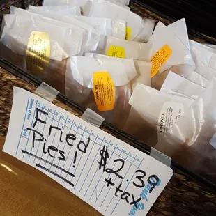 Fried Pies made in Cave City - Raisin, Cherry, Pineapple, Lemon, Pecan, Chocolate, Apricot, Peach, Blackberry, Blueberry, Coconut, Apple...