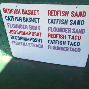 New fish taco selections