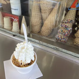 Small hot fudge Sundae