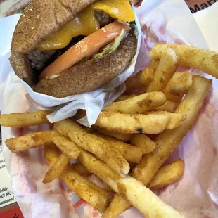 Can I just say... what Ana amazing burger! Wheat bun. Hand formed patty... fries are killer!  Great lunch Bill, thank you Sir!