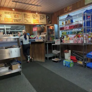 the interior of a dairy store