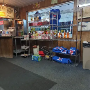 the inside of a dairy store