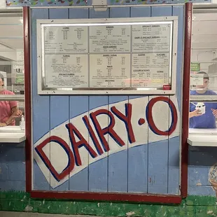 a dairy - o sign in a store