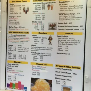 Lots of ice cream choices.