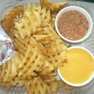 Dairy Point: Waffle Fries w/Cheese &amp; Bacon