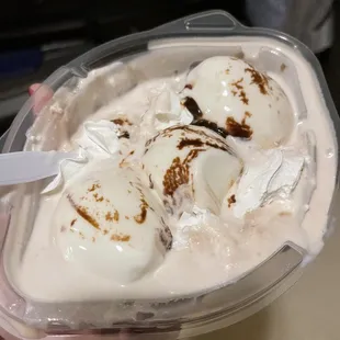 Melted ice cream (drove straight home- only 1/2 mile away and a 2 min drive)