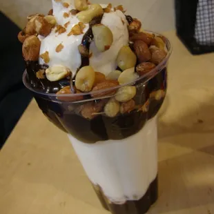 Hubs order of Peanut Butter Parfait from DQ Grill and Chill, Aurora, CO 80011 location.  October 31st 2013.