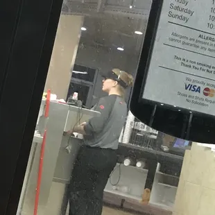 Here is the lady that served us