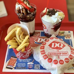 Belt buster, summer berry cake cupfection &amp; Peanut Buster Parfait