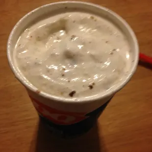 This is how little ingredients they include in their standard Blizzard....disappointing.