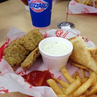 Steak finger basket umm!