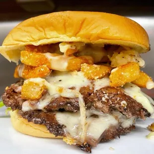 Steak Frites burger, shut yo mouth good