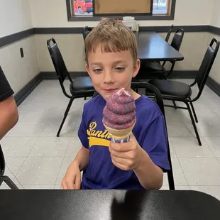 Candy coated ice cream cone