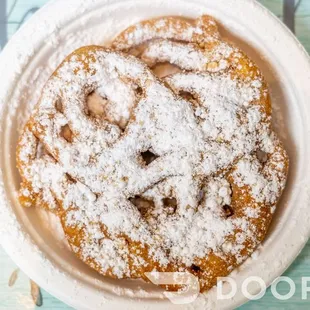 Mini Funnel Cake with powder sugar