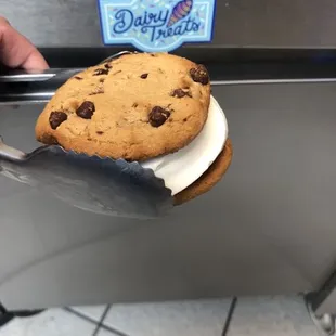 Chocolate Chip cookie ICE CREAM sandwich