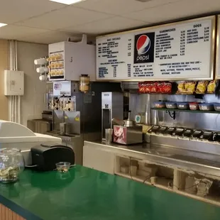 the counter of a dairy twist restaurant
