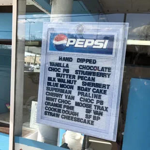 Hand dipped ice cream flavors