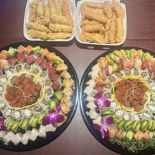 sashimi, sushi and sashimi, food, sushi