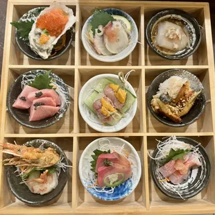 sashimi, sushi, sushi and sashimi, food