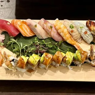 sashimi, sushi, sushi and sashimi, food