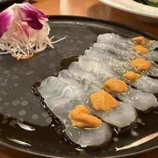 2. Hirame Sashimi with Uni