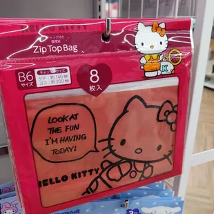 Hello Kitty Zip Top bags