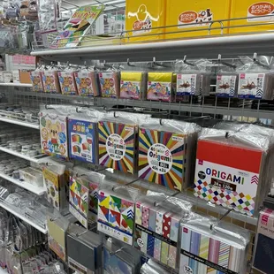 They have cute arts and crafts such as origami paper!