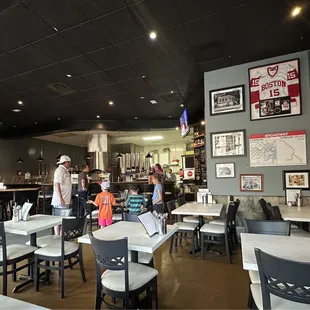 The interior is spacious and has a good vibe! Even games for the family!!