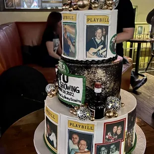 Custom cake with edible photos
