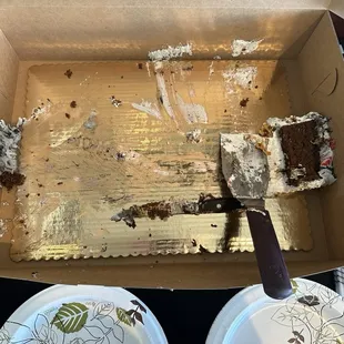 Tried to get a photo of the incredible German Chocolate cake, but it was already gone!