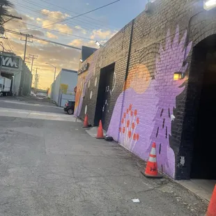 a mural on the side of a building