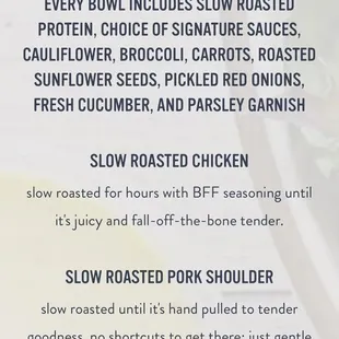 Some of the bowl options