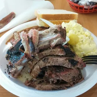 Brisket and pork ribs. Pretty good