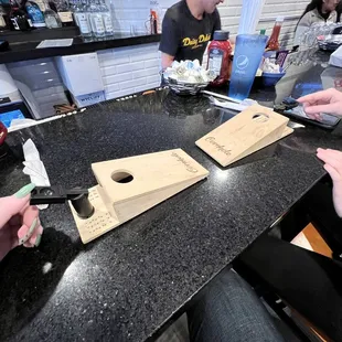 Tabletop cornhole!! 10/10