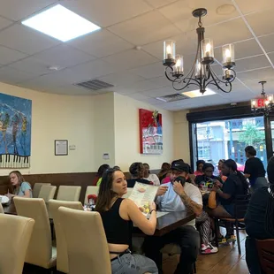 Dining area...it's a bit warm!