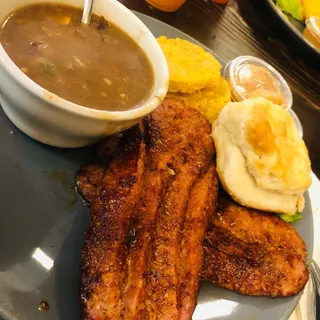 Blackened Alligator Sausage Meal