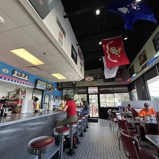 Inside the diner