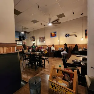 the dining area of a restaurant