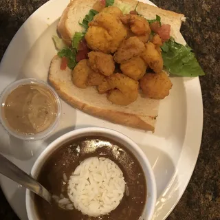 Half Shrimp Po Boy Special
