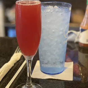 Blueberry mimosas