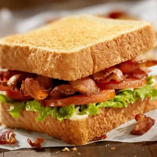 a bacon and lettuce sandwich
