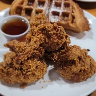 waffles, food