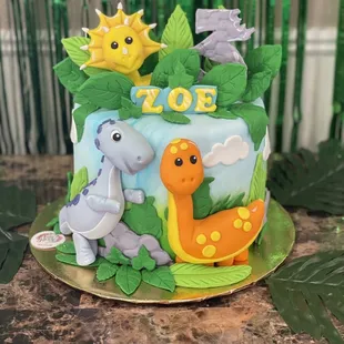 3rd birthday dinosaur cake