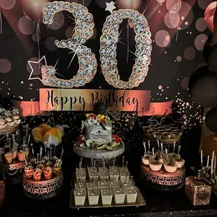 a birthday party with balloons and decorations