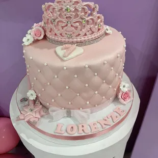 a pink princess cake